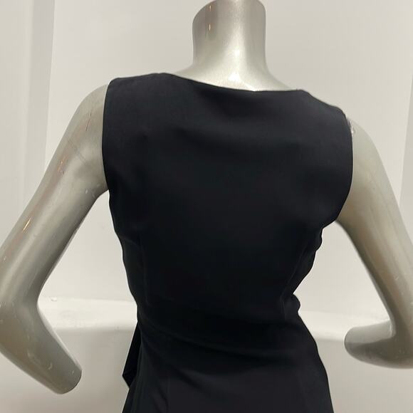 P.A.R.O.S.H. Sleeveless Faux Wrap Ruffle Dress Black Size S - Picture 7 of 13